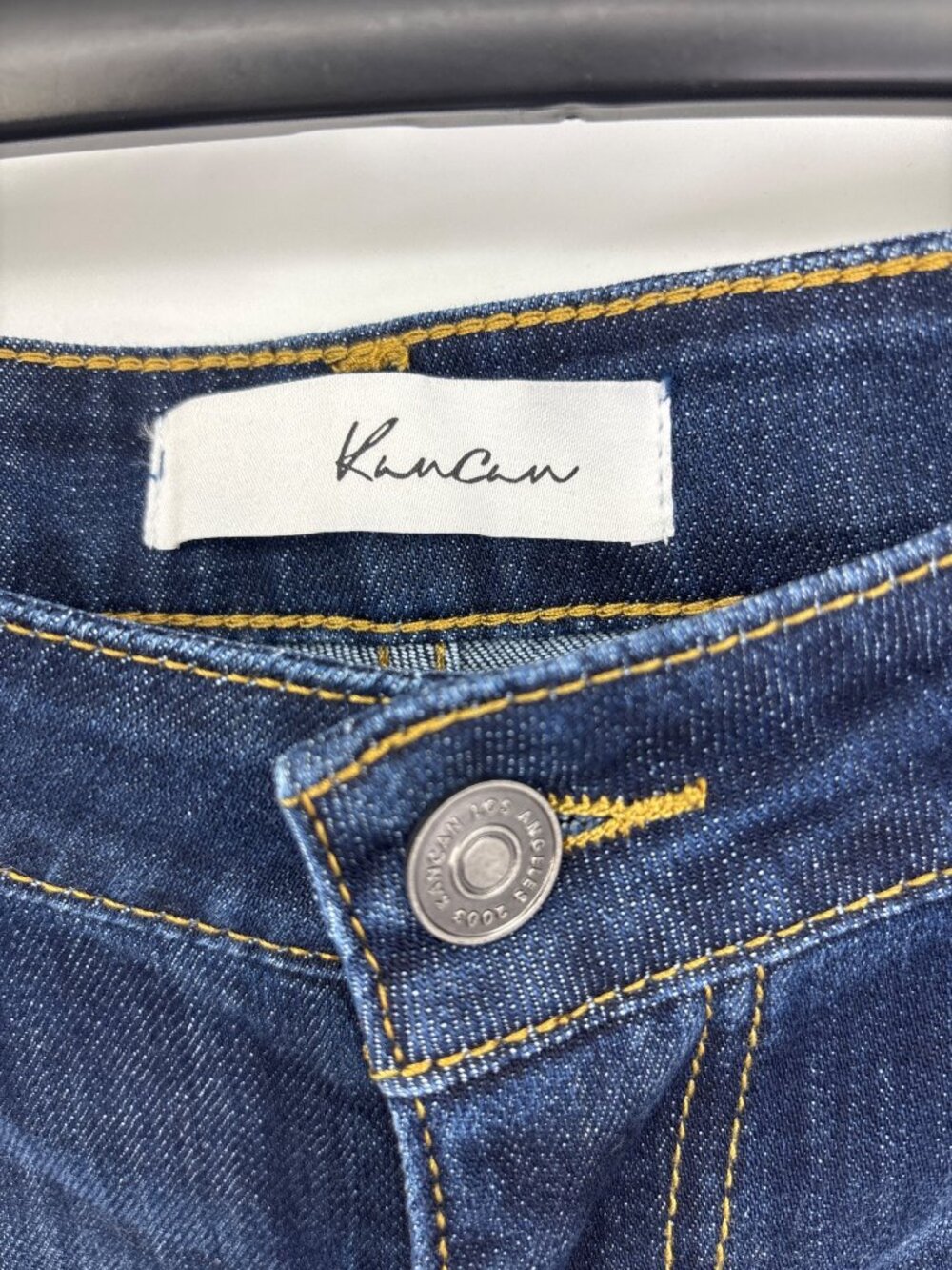 Kancan Bootcut Flare Jean Mid Rise Jean Dark Wash Blue Size 3XL NEW - Picture 4 of 6